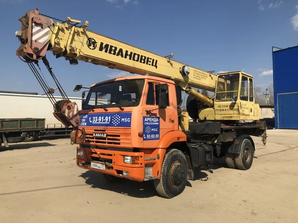 Аренда Автокран Ивановец г/п 16 т, стрела 18 м